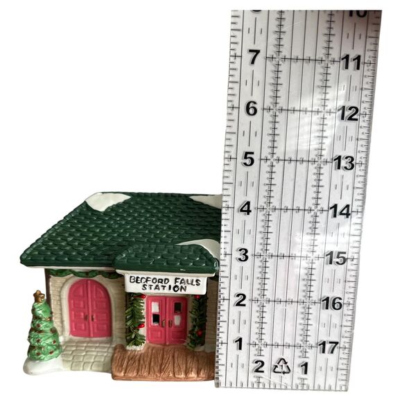 It’s a Wonderful Life Train Station Village House | Bedford Falls Light-Up Decor - Picture 6 of 11